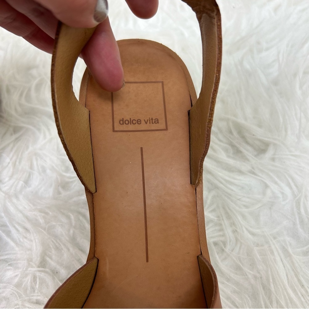 Dolce Vita Tan Strappy Leather Block heel sandals size: 9 1/2 - Picture 4 of 8